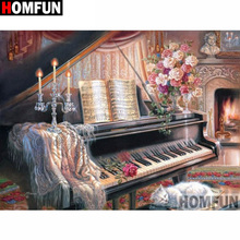 HOMFUN Full Square/Round Drill 5D DIY Diamond Painting "piano" Embroidery Cross Stitch 5D Home Decor A00349 2024 - buy cheap
