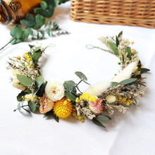 CC Wreath Garland Crown Tiara Hairbands Bohemia Style Wedding Hair Accessories For Bridal Bridesmaids Girls Princess Gifts mq054 2024 - buy cheap