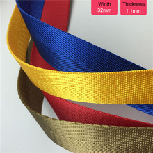 50 Yards 32mm Width Nylon Tape Bag Straps Sewing Webbing Trimming Garment Ribbon DIY Craft Black White Red Yellow Blue 2024 - buy cheap