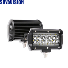 Luces LED de trabajo de 12V, de 5 pulgadas barra de luz, lámparas antiniebla automáticas para Tractor, barco, vehículos todo terreno, coches y camiones, SUV, ATV, motocicleta 2024 - compra barato