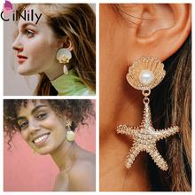 CiNily A Variety of Styles Pearl Geometric Gold Color Women Jewelry Drop Earrings Wedding Party Gift FH8911 2024 - buy cheap