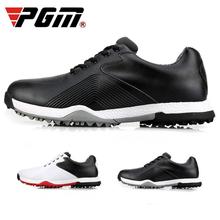 Мужские водонепроницаемые кроссовки для гольфа PGM, дышащая кожаная обувь для тренировок, мужские кроссовки для гольфа без спиц, нескользящая спортивная обувь D0756 2024 - купить недорого