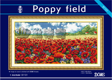 Free delivery Top Quality lovely counted cross stitch kit Poppy Field flower land country dome 2024 - buy cheap