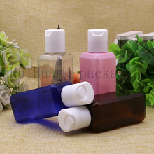 wholesale 100pcs 50ml square cosmetic packaging bottles containers with disc top cap,cosmetic lotion bottle for personal care 2024 - buy cheap