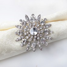 10pcs/lot Rhinestone Napkin Ring Serviette Holder Napkin buckle for Wedding Party Decoration 2024 - buy cheap