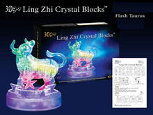 Free shipping DIY Funny Taurus 3D Flash Crystal Puzzle best toys for children 2024 - buy cheap