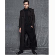 Autumn And Winter Trench Men New Over The Knee Lengthening Loose Large Size Trend Long Windbreaker Men's Super Long Coat 2024 - buy cheap