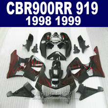 Дешевый комплект обтекателей для honda CBR900 RR 919 1999 1998 (красный Обтекатели с пламенем) cbr 900rr 98 99 CN25 2024 - купить недорого