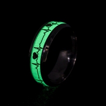 Heart Luminous Rings for Women Men Stainless Steel Fluorescent Glowing In dark Finger Freemason Rings Jewelry 2024 - buy cheap