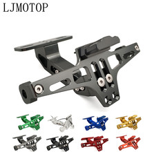 CNC Motorcycle License Plate Frame Mount Holder Bracket & LED For KAWASAKI KLX 150 250 KLX250 KLX 450R KDX 125 250 Accessories 2024 - buy cheap