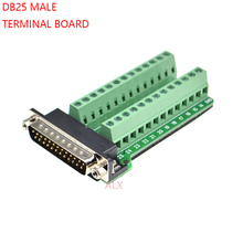 Conector macho para terminal, adaptador db25 com 2 fileiras, conversor de 25 pinos para rs485, placa de terminal 2024 - compre barato