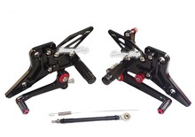 Motorcycle CNC Aluminium Adjustable Rider Rear Sets Rearset Footrest Foot Rest Pegs Black For Kawasaki Z800 2013 2014 2015 2016 2024 - buy cheap