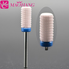 MAOHANG 1pcs Pink Medium Barrel Ceramic Nail Drill Bit Rotary Burr Nail Milling Cutter Bits For Manicure Nail Drill Accessories 2024 - buy cheap