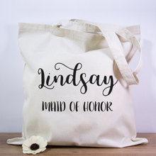 personalize role name Wedding Bride Bridesmaid Maid of Honor Canva Tote Bags birthday party company gift bags clutches 2024 - buy cheap