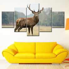 5 panels stag deer modern Canvas Painting Wall Art Painting Modular Wallpapers animal Poster Print for living room Home Decor 2024 - buy cheap