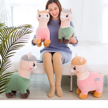 Encantadora 46/60cm Rosa Alpaca oso de peluche de juguete muñeca Animal relleno muñeca japonesa de peluche de Alpaca para niños, regalos de cumpleaños 2024 - compra barato