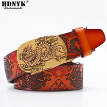 Cinturón de diseñador chino para hombre, cinturón de cuero genuino de lujo, con hebilla automática y patrón de tallado, oferta 2024 - compra barato