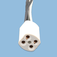 10pcs/lot G10Q lamp holder with 20cm line T4 T5 T8 Ring lamp plug 4pins lamp base insulating tube ultraviolet light  lamp socket 2024 - buy cheap