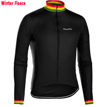 NEW 2019 Men black shirt bike Jersey - Long Sleeve cycling jerseys heat Winter Fleece & no Fleece cycling clothing wear Pockets 2024 - buy cheap