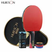 Huieson 5 Star Carbon Fiber Table Tennis Racket Double Pimples-in Rubber Pingpong Racket for Teenager Player 2024 - buy cheap