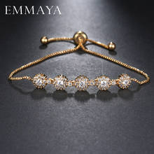 EMMAYA Top Quality Bracelet & Bangle for Women Brilliant AAA CZ Gold Color Jewelry Pulseira Feminina 2024 - buy cheap
