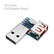 10 Pçs/lote Placa de Adaptador USB Micro USB para Fêmea USB Conector Macho para Fêmea Cabeçalho 4P 2.54 milímetros 2024 - compre barato