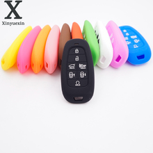 Xinyuexin-funda de silicona para llave del coche, 7 botones, para Hyundai Sonata 2019 DN8, control remoto, cubierta protectora 2024 - compra barato