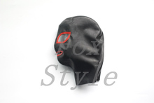 Cross-dresser black latex mask with red trim 2024 - buy cheap