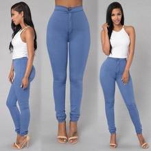 2020 Solid Wash Skinny Jeans Woman High Waist winter Denim Pants Plus Size Push Up Trousers Bodycon warm Pencil Pants Female 2024 - buy cheap