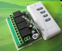 Novo! 12pçs 315mhz 433mhz dc 12v 10a 4ch interruptor de controle remoto sem fio sistema rf interruptor de luz de parede
