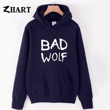 Sudaderas con capucha de algodón para mujer y niña, ropa con letras de "Bad Wolf", Otoño e Invierno 2024 - compra barato