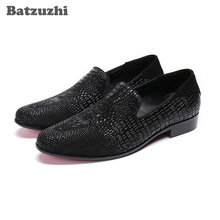 Batzuzhi zapatos de hombre Men Shoes Black Crocodile pattern Leather Loafers Shoes Men Casual Leather Shoes Man Business Drive 2024 - buy cheap