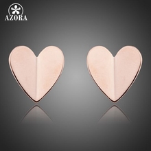 AZORA Classic Gold Color Heart Stud Earrings TE0082 2024 - buy cheap