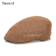 Boina de verão para homens, chapéu casual de palha respirável com viseira 2024 - compre barato