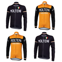 Classic Black/yellow cycling jersey bike wear long sleeve winter fleece or thin men cycling clothing ropa Ciclismo MTB Jersey 2024 - buy cheap