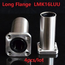 4pcs/lot LMK16LUU 16mm 16*28*70mm long type square Flange linear ball bearings bushing for 3d printer CNC 16x28x70mm 2024 - buy cheap