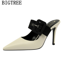 Summer High Heels Bigtree Shoes Mules High Heels Office Shoes Women Pointed Toe High Heels Prom Shoes Women Pumps Buty Damskie 2024 - buy cheap