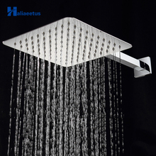 Chuveiro quadrado com braço para chuveiro, ducha de 10 polegadas, 25cm x 25cm, suporte de parede 2024 - compre barato