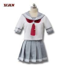 XCJLW Japanese Anime Love Live Sunshine Cosplay Costume Takami Chika Girls Sailor Uniforms Love Live Aqours School Uniforms 2024 - buy cheap