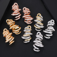 GODK Monaco Design Luxury Tornado Sandstorm Statement Earrings For Women Wedding Cubic Zircon Party Dubai  Bridal Jewelry 2024 - buy cheap