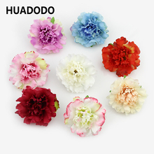 HUADODO-cabezas de flores artificiales de seda para decoración del hogar, suministros de coronas, 50 Uds., 5cm 2024 - compra barato