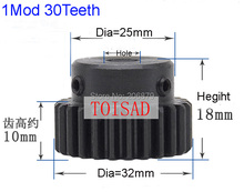 Spur Gear Rack Pinion 30T 30Teeth Mod 1M=1  Straight Teeth Positive 45# steel CNC transmission 2024 - buy cheap