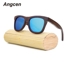 Óculos de sol polarizados angpreço 2018, óculos masculino e feminino de madeira de bambu e marca designer 100% 2024 - compre barato