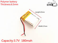 3.7V 180mAh 651723 Lithium Polymer Li-Po li ion Rechargeable Battery cells For Mp3 MP4 MP5 GPS PSP 2024 - buy cheap