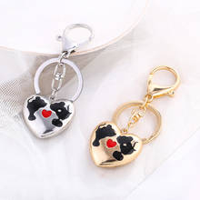 JEWOEY SHION Cute Chaveiro Mickey Keychain Glitter Pompom Sequins Key Chain Gifts for Women Llaveros Mujer Car Bag Accessories 2024 - buy cheap