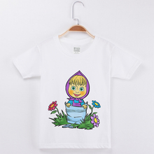 Kids Clothes Girls Summer 2019 Children's T-shirts For Girl White 100% Cotton Short O-Neck Mmasha T Shirt Baby Tops Child Tees 2024 - buy cheap