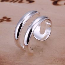 R038-pendientes de plata en plata para mujer, Charm para regalo de Navidad, joyería 925, doble anillo de Línea Abierta 2024 - compra barato