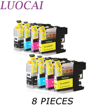LuoCai 8 шт. LC563 LC 563 LC563BK совместимые чернильные картриджи для принтеров brother MFC- J2310 J2510 J3520 J3720 2024 - купить недорого