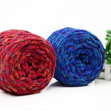 Lenço colorido de algodão tricotado à mão, linha de lã de algodão com agulhas 8mm para tricô, lã grossa com fio de gelo macio 175g/bola 2024 - compre barato
