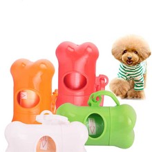 Bone Shape Waste Poop Bags Dispenser for Dog Cat  Pet Waste Bag Holder Portable Garbage Bags Pets Cleaning Products Random Color 2024 - buy cheap